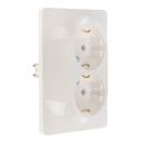 Розетка двойная с з/к белый Schneider Electric Glossa (GSL000124) 