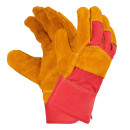 Перчатки кожаные (спилковые) натуральные с накладкой на ладони и х/б вставками на тыльной стороне TR-725 8901940 (8901940) 