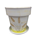 Горшок для цветов керамический с подставкой 13,0 л Колосок