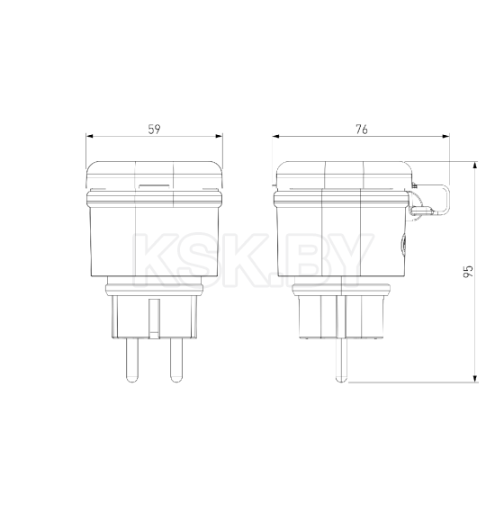 Умная розетка IP44 76103/00 Elektrostandard a065376 (a065376) 