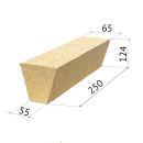 Кирпич огнеупорный шамотный ША-47 арочный (250х124х65-55)