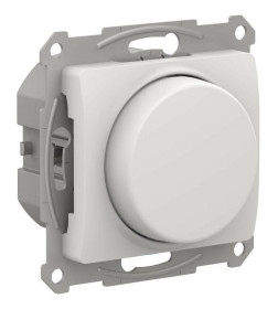 Светорегулятор (диммер) поворотно-нажимимной LED RC 400Вт белый Schneider Electric Glossa GSL000123