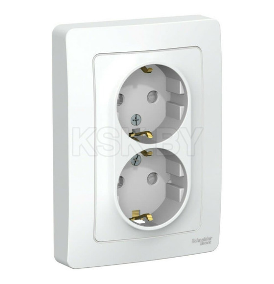 Розетка 2-я с з/к со шторками 16А, 250В белый Schneider Electric Blanca BLNRS001121 (BLNRS001121) 