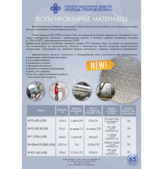 Фольгированная стеклоткань Ф-TG-13ПМ 1х50м.