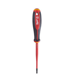 Отвертка плоская SL0.6х3.5х100 мм диэлектричесвкая VDE Milwaukee 4932478714