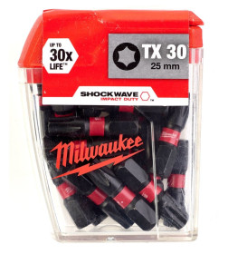 Бита TORX TX30х25мм ударная Milwaukee Shockwave (25шт.)