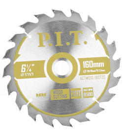 Диск пильный по дереву 160x20Tх20/16 мм P.I.T. ACTW10-160T20