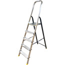 Лестница-стремянка алюминиевая 5 ступеней (площадка сталь) Алюмет AMS7805 (АМS7805) 