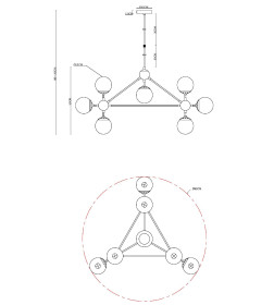 Светильник подвесной ARTE LAMP BOLLA A1664SP-10BK