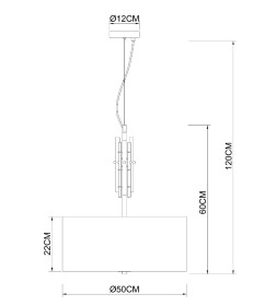 Светильник подвесной ARTE LAMP TAYGETA A4097SP-5CC