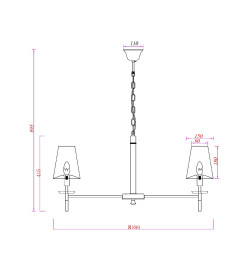 Светильник подвесной ARTE LAMP RICCARDO A4075LM-8BK