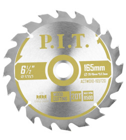 Диск пильный по дереву 165x20Tх30/20 мм P.I.T. ACTW10-165T20