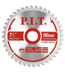 Диск пильный по дереву 190x40Tх30/20/16 мм P.I.T. ACTW04-190T40