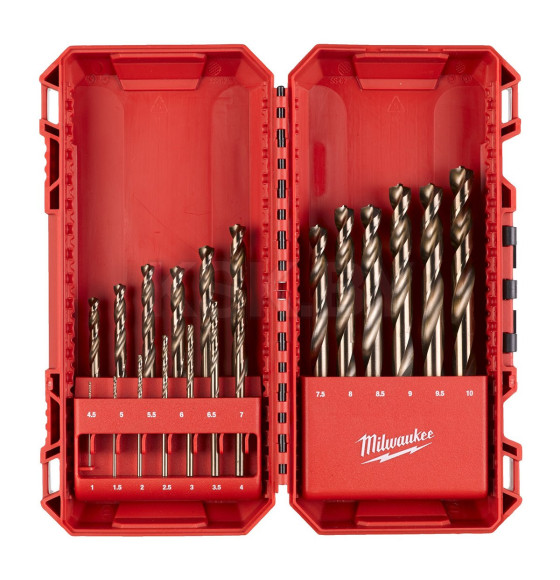 Набор сверл по металлу 1-10 мм (19 шт.) HSS-Co Milwaukee 4932493867 (4932493867) 