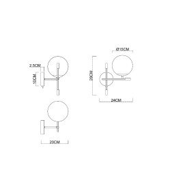 Светильник настенный ARTE LAMP ARKAB A2225AP-1BK