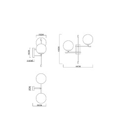 Светильник настенный ARTE LAMP ARKAB A2225AP-2BK