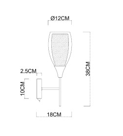 Светильник настенный ARTE LAMP BARRY A7951AP-1BK