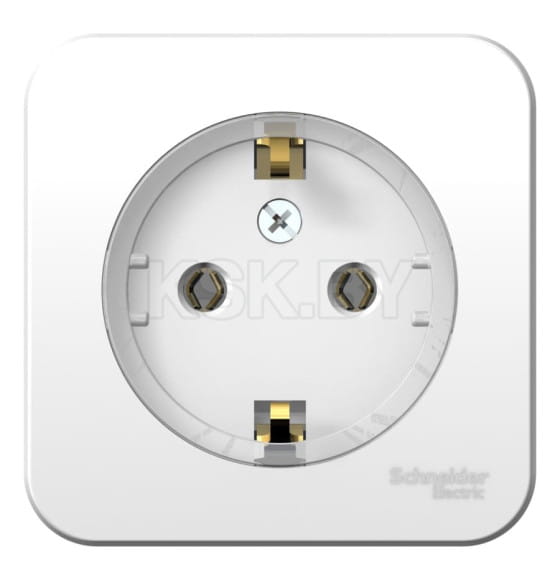 Розетка c з/к без шторок открытой установки (тонкая) 16А белый Schneider Electric Blanka (BLNRA110111) 