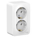 Розетка двойная c з/к без шторок открытой установки 16А белый Schneider Electric Blanka (BLNRA010211) 