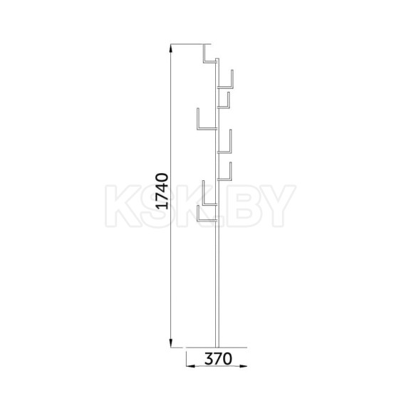 Вешалка CACTUS BLACK,N,  (50633) 