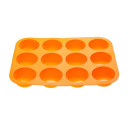 Форма для выпечки, силиконовая, прямоугольная на 12 кексов, 33 х 25 х 3 см, оранжевая PERFECTO LINEA (20-018714) 