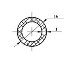 Трубка алюминиевая круглая 16х1х1000мм (01171) 