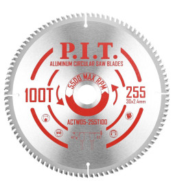 Диск пильный по алюминию 255x100Tх30 мм P.I.T. ACTW05-255T100