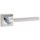 Ручка дверная "Капри" SN/PC (матовый хром/хром) (Локит,Локстайл) 