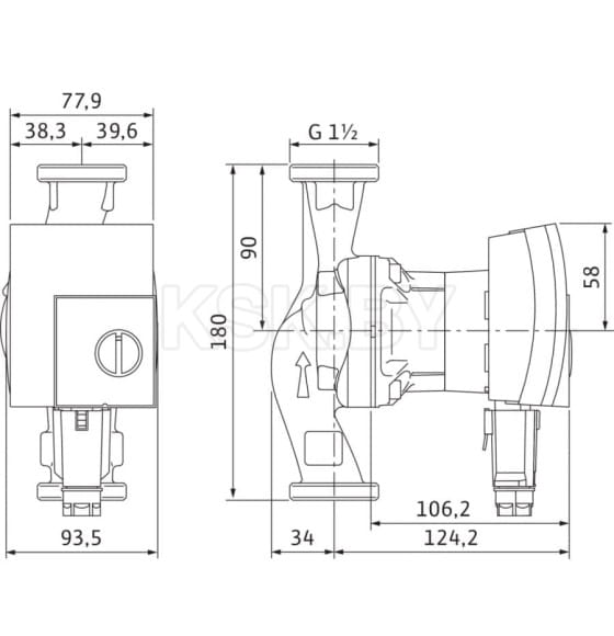 Насос циркуляционный YONOS PICO25/1-4-(ROW) WILO  (4215513) 