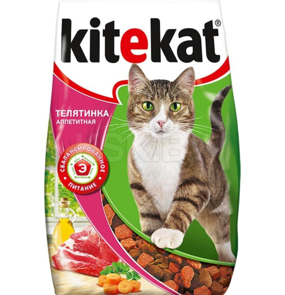 Корм для животных Kitekat Аппетитная телятина 1,9 кг