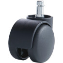 Колесо мебельное, для стула, полиамид, (50мм), черное (47994) 
