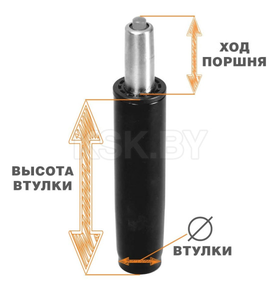 Газлифт для стула, А2 D100, черный (47991) 