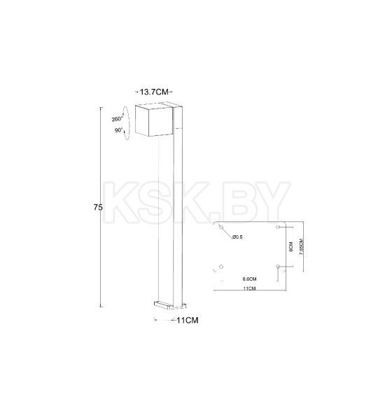 Светильник уличный ARTE LAMP BELGRADE A5193PA-1BK (A5193PA-1BK) 