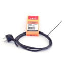 Сетевой шнур V3 ПВС 3*0,75 3м 10A с вилкой с з/к черный LUX