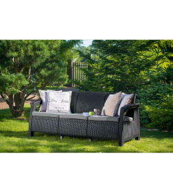 Диван для сада и террасы Keter Corfu Love Seat Max, графит