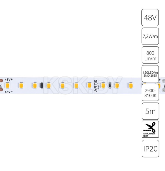 Лента светодиодная ARTE LAMP TAPE A4812010-01-3K (A4812010-01-3K) 