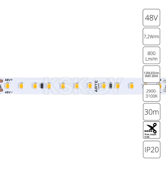 Лента светодиодная ARTE LAMP TAPE A4812010-03-3K (A4812010-03-3K) 