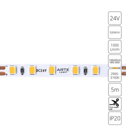 Лента светодиодная ARTE LAMP TAPE A2412005-01-3K