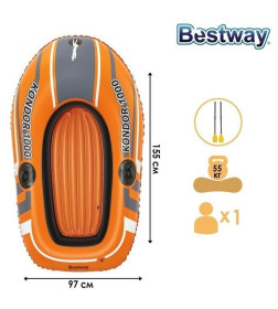 Надувная лодка  одноместная Kondor 1000 Set 155х97 Bestway, 61078