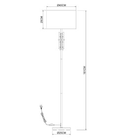 Светильник напольный ARTE LAMP TAYGETA A4097PN-1CC