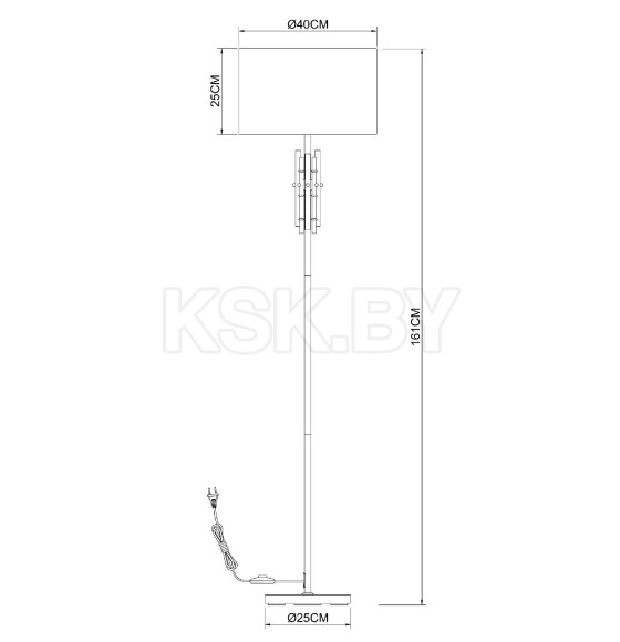 Светильник напольный ARTE LAMP TAYGETA A4097PN-1CC (A4097PN-1CC) 