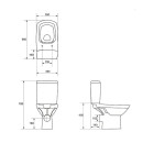 Унитаз напольный Cersanit Carina New Clean On 011 (S-KO-CAR011-3/5-COn-S-DL-w) 