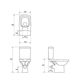 Унитаз напольный Cersanit Carina New Clean On 011