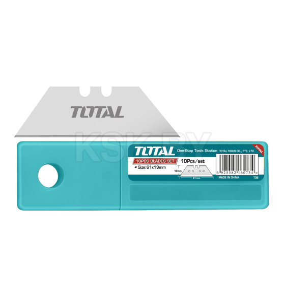 Лезвия для ножа 61x19 мм (10 шт.) TOTAL THT519001 (THT519001)