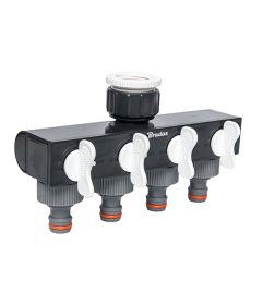 Разветвлитель на 1" с 4 независимыми кранами на 3/4" WHITE LINE WL-3033