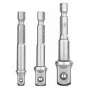 Набор переходников 1/4" Hex на квадрат (3 шт.) TOTAL TAC273651 (TAC273651) 