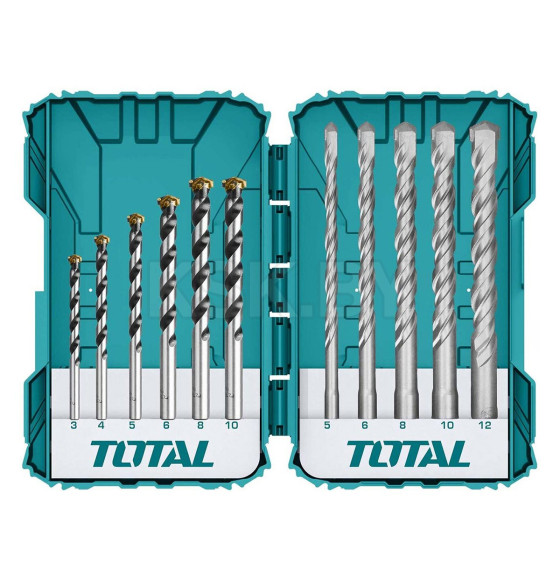 Набор сверл по бетону и буров SDS-plus (11 шт.) TOTAL TACSDL31101 (TACSDL31101) 