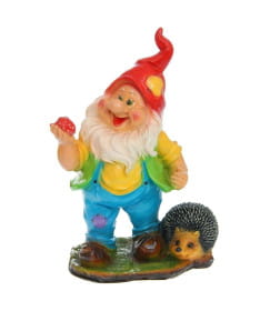 Фигура садовая гном с ежом, арт. сф-2028, 60см