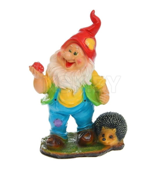 Фигура садовая гном с ежом, арт. сф-2028, 60см (СФ-2028) 