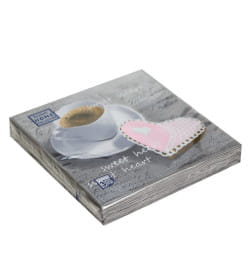Салфетки декоративные  33 х 33 см, 3 слоя (20 шт) "Сладкое сердце" Home Collection Classic